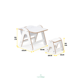 Massam - Beyaz Mdf Aktivite Masası - 7