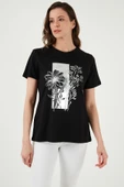 FASHION FRIENDS KADIN BASKILI T-SHİRT 24Y0714K1 - 9