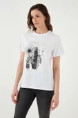 FASHION FRIENDS KADIN BASKILI T-SHİRT 24Y0714K1 - 4