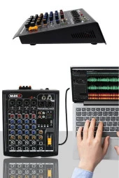 Midex Mp-400 Amfili Power Mikser 2X200 Watt 4 Kanal (Bluetooth Usb Efekt Kayıt) - 5