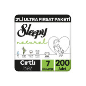 Sleepy Natural 2'Li Ultra Fırsat Paketi Bebek Bezi 7 Numara Xxlarge 200 Adet - 1