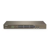 Tenda TEG1024F 24 Port 10-100-1000 Mbps + 2 Port SFP Switch Çelik Kasa Rack Mount - 1