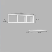 MODİLAYN ARDİN DUVAR RAFI KİTAPLIK - 6