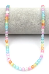 Renkli Selenit Doğal Taş Dizi 6 mm Küre Kesim thumbnail 2