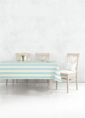 The Mia Stripe Dikdörtgen Masa Örtüsü Mavi 150x230 cm - 1
