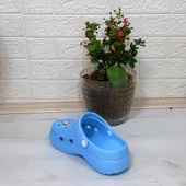 Sonimix 12901 Bebe Mavisi Taşlı Kalın Tabanlı Bayan  Terlik thumbnail 8