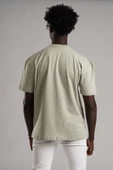 FBI Yarım Oversize (Hafif Bol Kesim) Bisiklet Yaka Cepli Pamuklu T-shirt - 8