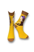 Me-vo Tekli Hardal Sarısı Renkli Bay/Bayan Unisex Esnek Nem Alabilen Pamuklu Sanatsal Soket Çorap thumbnail 1
