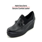 Erkan Saçmacı Catherine Siyah Hakiki Dana Derisi Dolgu Topuklu Streç Günlük Ayakkabı thumbnail 6