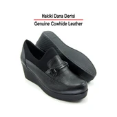 Erkan Saçmacı Catherine Siyah Hakiki Dana Derisi Dolgu Topuklu Streç Günlük Ayakkabı thumbnail 4