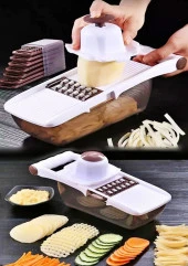 GEFNO Hazneli Sebze Meyve Dilimleyici, Doğrayıcı, Kesici Çok Fonksiyonlu Rendeleme Seti - 1