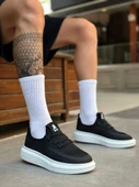 BA0375 Özel Örme Triko Tarz Siyah Renk Spor Ayakkabı thumbnail 1