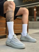 BA0375 Özel Örme Triko Tarz Gri Renk Spor Ayakkabı thumbnail 1