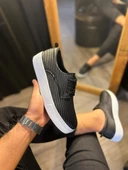 Fitilli Desenli Günlük Ayakkabı 076 Siyah (Beyaz Taban) thumbnail 2