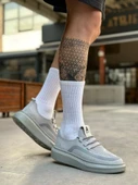 BA0375 Özel Örme Triko Tarz Gri Renk Spor Ayakkabı thumbnail 2