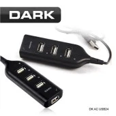 DARK DK-AC-USB24 4port USB 2.0 Siyah USB Çoklayıcı Hub - 1