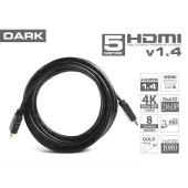 DARK DK-HD-CV14L500 5metre HDMI & HDMI Görüntü Kablosu 3D Gold 1.4v thumbnail 1
