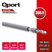 QPORT CAT6 Utp 23AWG Gri 305m Kablo Q-CAT6 - 2