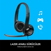 Logıtech H390 Usb Kulaklık-Siyah 981-000406 - 3