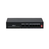 DAHUA 6port 36w 4port PoE PFS3006-4ET-36 10/100 2X-UPLINK Yönetilemez Switch thumbnail 1