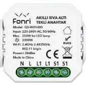 Fonri Wf3-El3-0201-09 Wıfı Kablosuz Cpo01 Akıllı Sıvaaltı Tekli Anahtar - 1