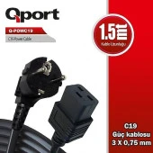 Qport Q-Powc19 1.5Mt C19 Power Kablo - 1