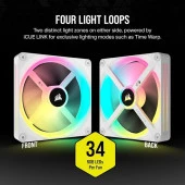 CORSAIR iCUE LINK QX140 CO-9051007-WW RGB 140mm PWM PC Fan Expansion Kit Beyaz - 4