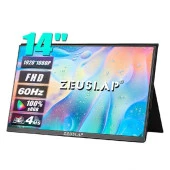 ZEUSLAP 14" IPS ZL14P 4MS 60Hz TYPE-C Taşınabilir Monitör (1920 X 1080) thumbnail 1