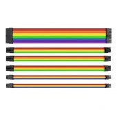 Thermaltake AC-049-CNONAN-A1 TtMod Rainbow Power Supply Sleeved Kablo Seti  (16 AWG) - 1