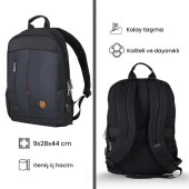 NPO CitylifePlus Smart 16" Siyah Notebook Sırt Çantası Çift Ana Bölmeli - 1