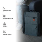 NPO TRV02 Travela 16" Siyah Notebook Sırt Çantası Genişleyebilir - 4