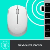 Logıtech M171 Kablosuz Mouse-Beyaz 910-006867 thumbnail 6