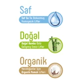 Sleepy Islak Havlu Mendil Pamuklu Yenidoğan Natural Bambu 40 Yaprak 12 Li Set+Bakım Örtüsü 2 Li Set - 8