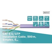 DIGITUS CAT6 Utp 23AWG Mor 500m Makara Saf Bakır Kablo 0.50mm DK-1613-VH-5 thumbnail 1