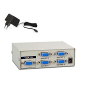 S-LINK 4port MSV-1415 2x 15pin DSub 1920x1440 150mhz Vga,Video Splitter thumbnail 2
