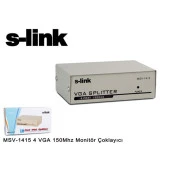 S-LINK 4port MSV-1415 2x 15pin DSub 1920x1440 150mhz Vga,Video Splitter thumbnail 3