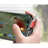 Codegen Apple iPhone Lightning + 3.5mm Stereo Dönüştürücü Çoklayıcı Siyah Adaptör CDG-CNV48 thumbnail 5