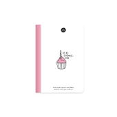 Keskin Color Hisli Şeyler Dikişli İyi Ki Doğmuşsun Karton Kapak 80 Pembe Yaprak A5 Çizgili Defter - 1