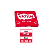 Vatan Bez Bayrak Türk %100 Polyester 70x105 - 1