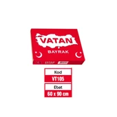 Vatan Bez Bayrak Türk %100 Polyester 60x90 - 1