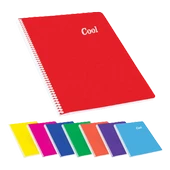Keskin Color A4 120 Yaprak Çizgili Plastik Kapak Sipiralli Cool Defter (Adet Fiyatı) - 1