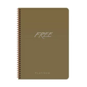 Free Platinum A4 80 Yaprak Çizgili Plastik Kapak Defter Keskin Color - 2