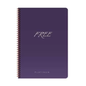Keskin Color Free Platinum Defter Çizgili Spiralli Plastik Kapak A4 120 Yaprak - 1