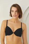 Siyah Gluing Double Push Up Sütyen thumbnail 1