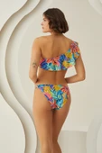 Renkli Fresh Flower Dekolteli Tek Alt Bikini thumbnail 4