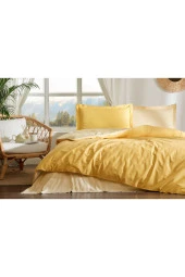Özdilek Colormix Bal Sarısı Gold Çift Kişilik Ranforce Nevresim Takımı 200 x 220 - 4