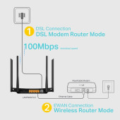 TP-Link Archer VR300 4 Port 1200 Mbps 5GHz VDSL2 Modem - 5