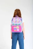 Kaukko Kids Pembe Gülen Yüz Kız Çocuk Okul Sırt Çantası - Özel Tasarım thumbnail 4
