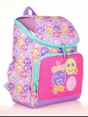 Kaukko Kids Pembe Gülen Yüz Kız Çocuk Okul Sırt Çantası - Özel Tasarım thumbnail 1