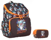 Kaukko Siyah Turuncu Köğekbalığı Okul Sırt Çantası ve Kalemlik Seti - Erkek Çocuk thumbnail 1